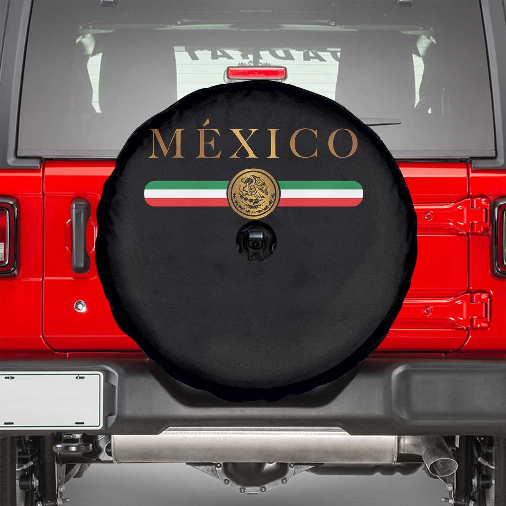 Mexican Heritage Pride Spare Tire Cover Mexico Vintage Flag Coat of Arms Graphic