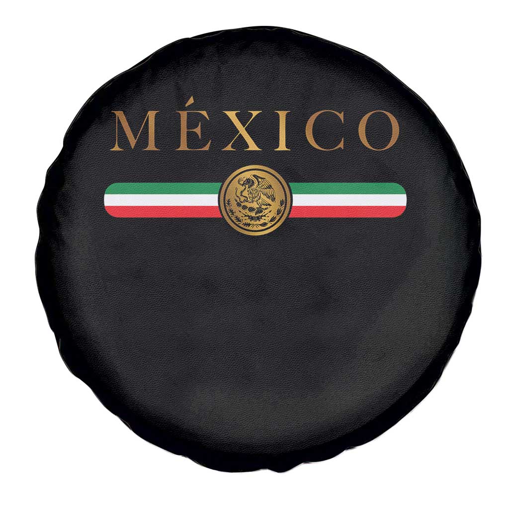 Mexican Heritage Pride Spare Tire Cover Mexico Vintage Flag Coat of Arms Graphic
