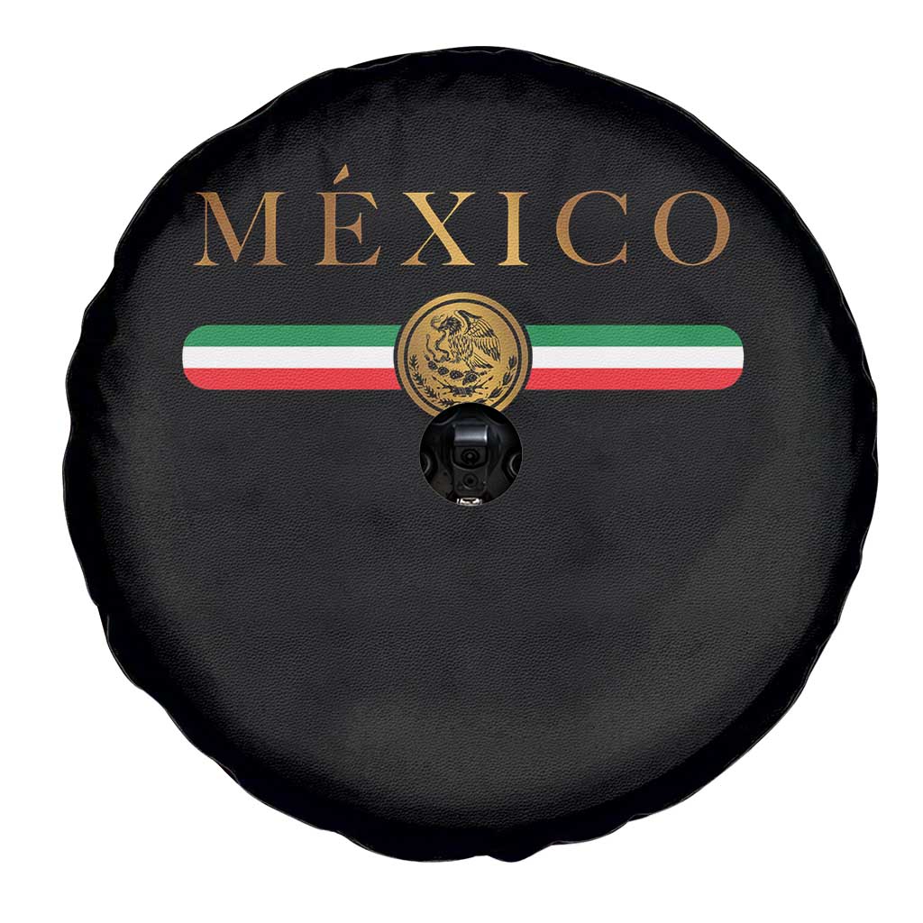 Mexican Heritage Pride Spare Tire Cover Mexico Vintage Flag Coat of Arms Graphic