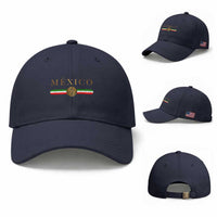 Mexican Heritage Pride Baseball Cap Mexico Vintage Flag Coat of Arms Graphic