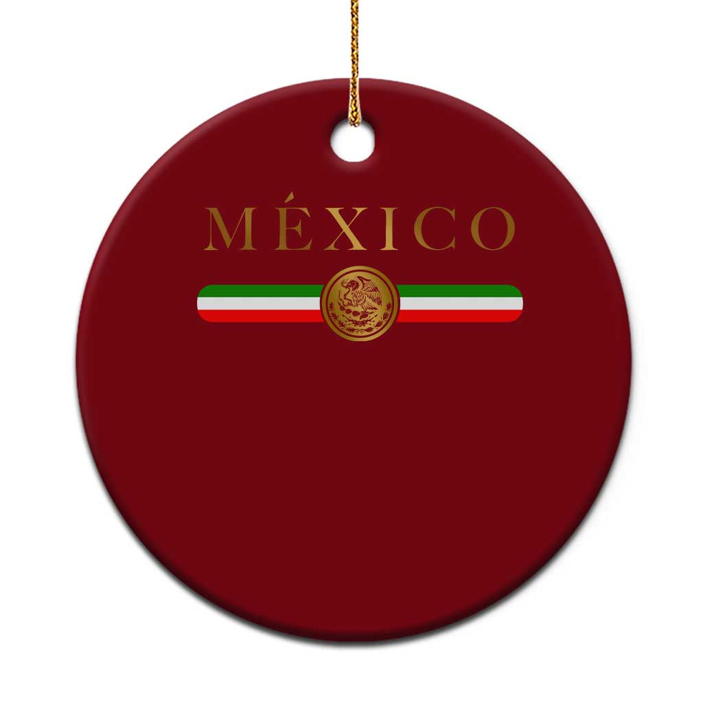 Mexican Heritage Pride Ceramic Ornament Mexico Vintage Flag Coat of Arms Graphic