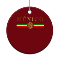 Mexican Heritage Pride Ceramic Ornament Mexico Vintage Flag Coat of Arms Graphic