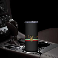 Mexican Heritage Pride Skinny Tumbler Mexico Vintage Flag Coat of Arms Graphic