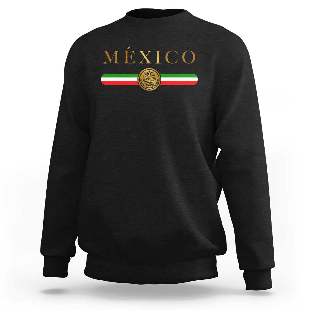 Mexican Heritage Pride Sweatshirt Mexico Vintage Flag Coat of Arms Graphic