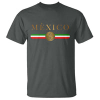 Mexican Heritage Pride T Shirt Mexico Vintage Flag Coat of Arms Graphic