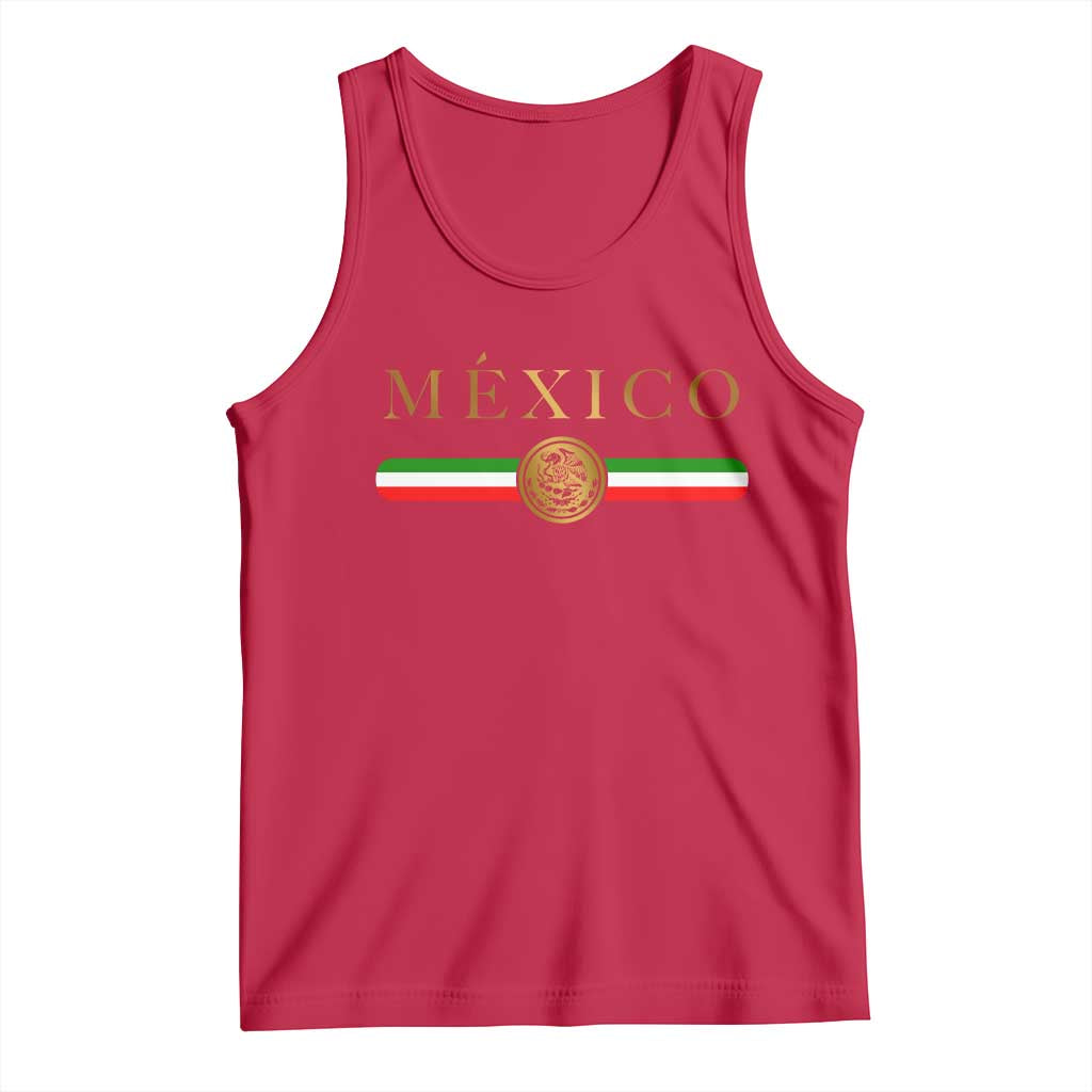Mexican Heritage Pride Tank Top Mexico Vintage Flag Coat of Arms Graphic