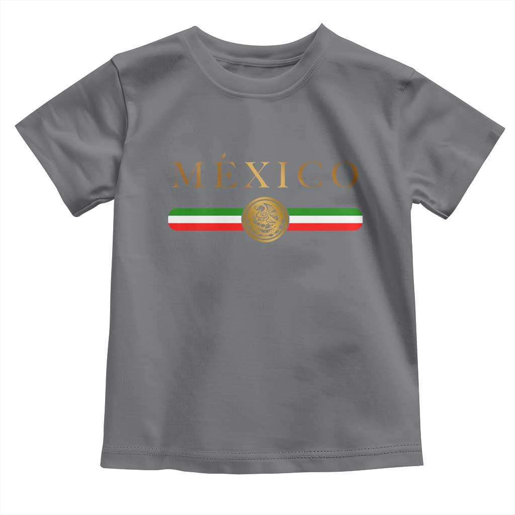 Mexican Heritage Pride Toddler T Shirt Mexico Vintage Flag Coat of Arms Graphic