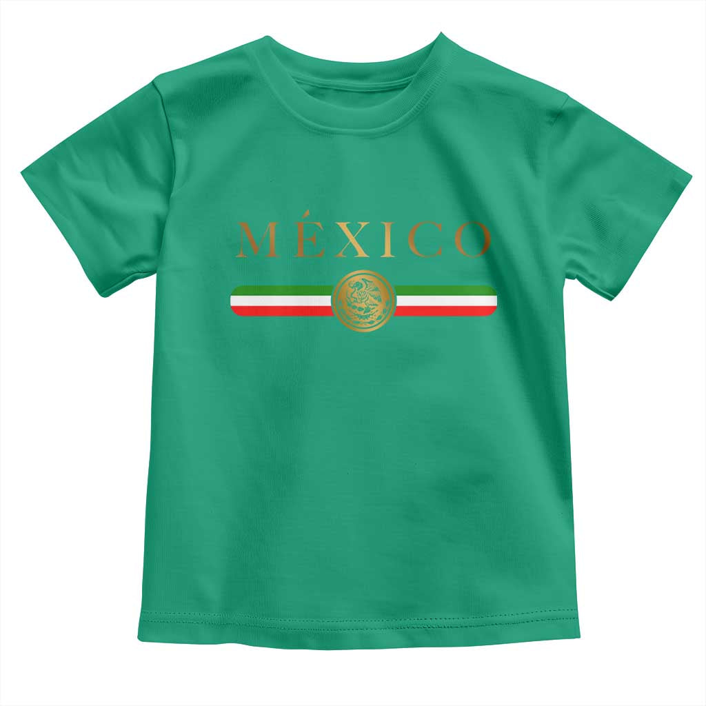 Mexican Heritage Pride Toddler T Shirt Mexico Vintage Flag Coat of Arms Graphic