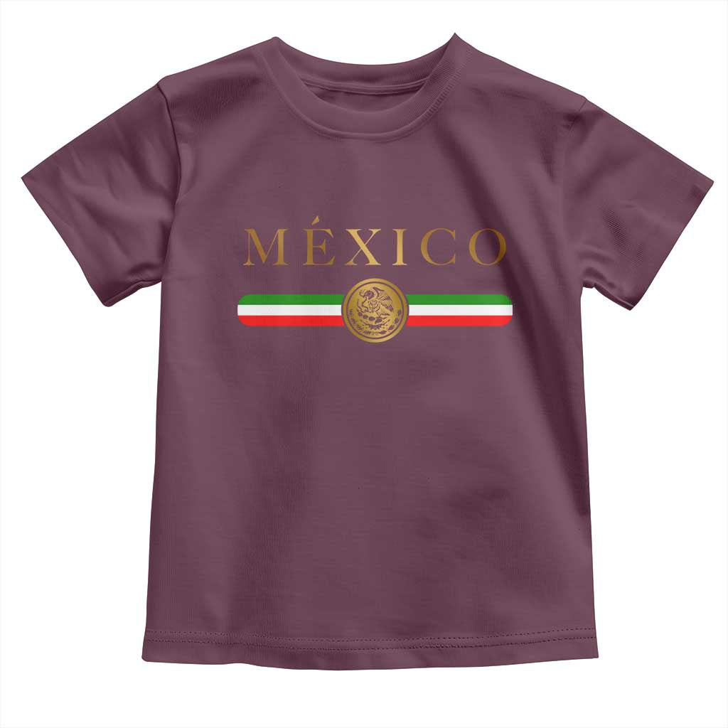 Mexican Heritage Pride Toddler T Shirt Mexico Vintage Flag Coat of Arms Graphic