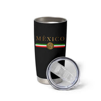 Mexican Heritage Pride Tumbler Cup Mexico Vintage Flag Coat of Arms Graphic
