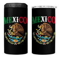 Mexican Coat Of Arms Mexico Vintage Flag 4 in 1 Can Cooler Tumbler