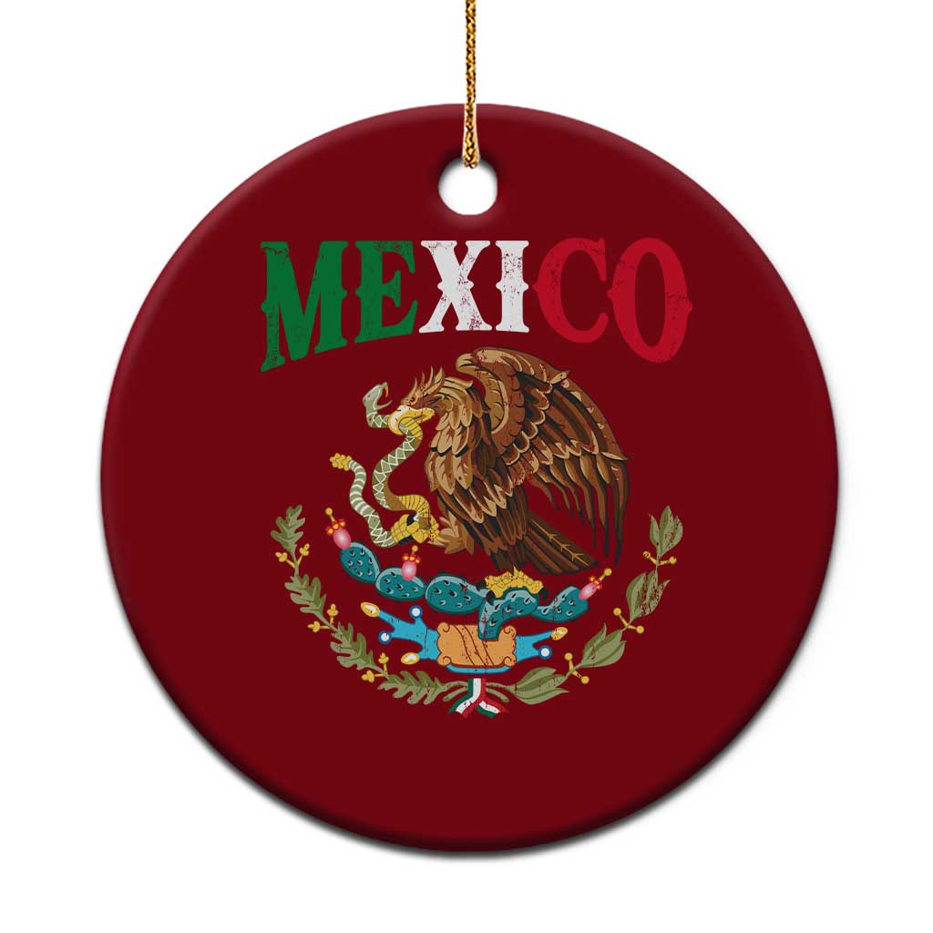 Mexican Coat Of Arms Mexico Vintage Flag Ceramic Ornament
