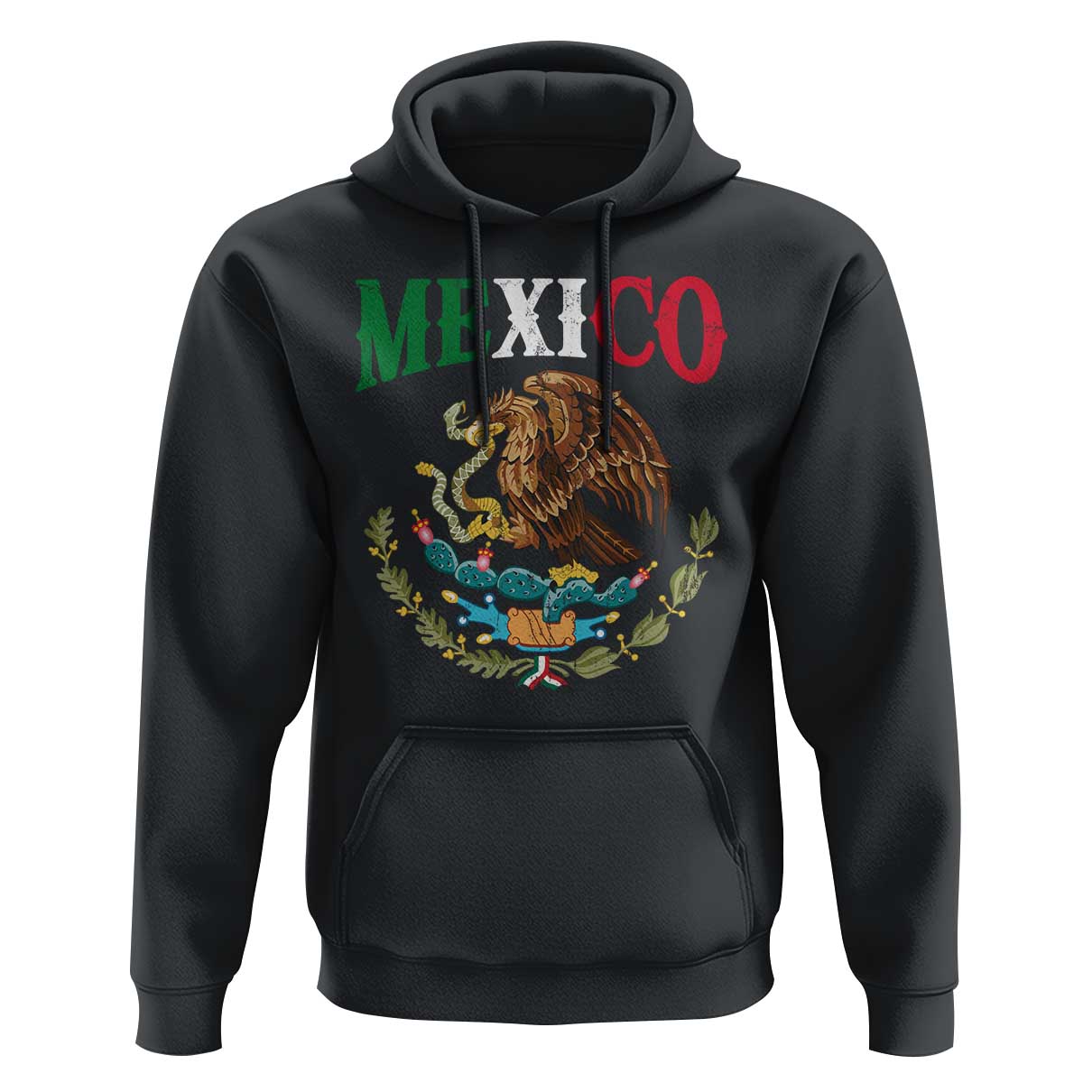 Mexican Coat Of Arms Mexico Vintage Flag Hoodie