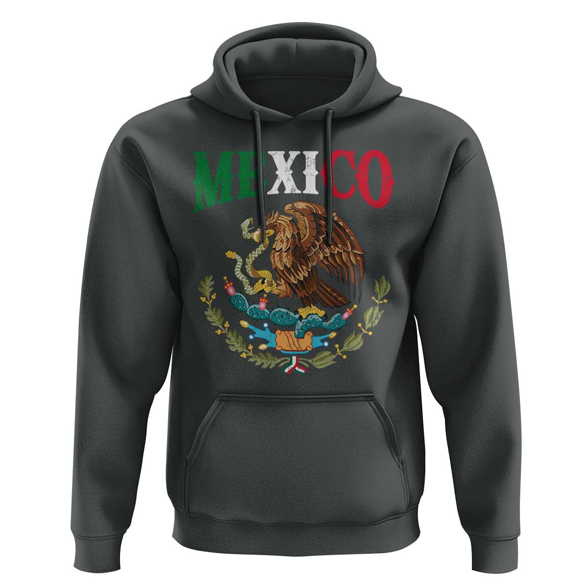 Mexican Coat Of Arms Mexico Vintage Flag Hoodie