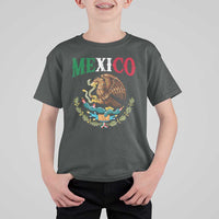 Mexican Coat Of Arms Mexico Vintage Flag T Shirt For Kid