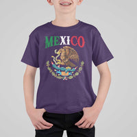 Mexican Coat Of Arms Mexico Vintage Flag T Shirt For Kid