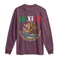 Mexican Coat Of Arms Mexico Vintage Flag Long Sleeve Shirt
