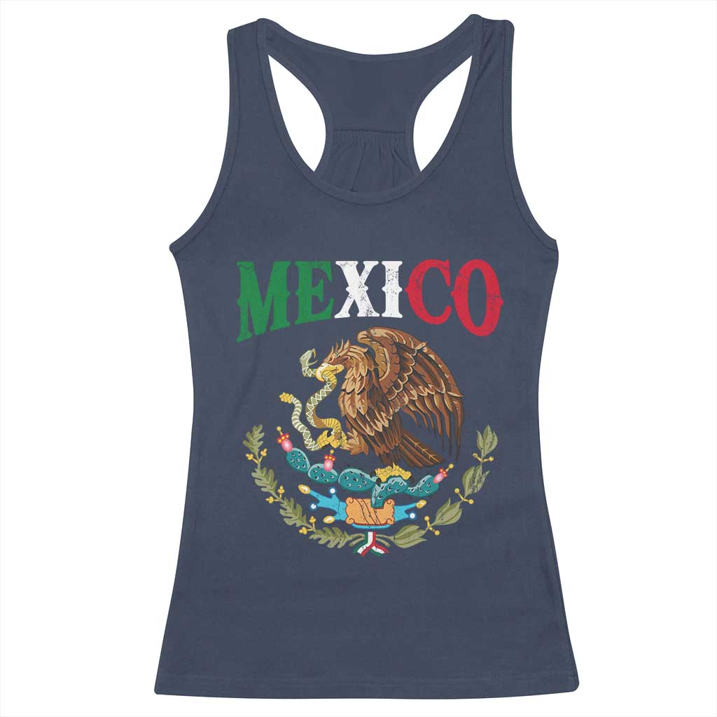 Mexican Coat Of Arms Mexico Vintage Flag Racerback Tank Top
