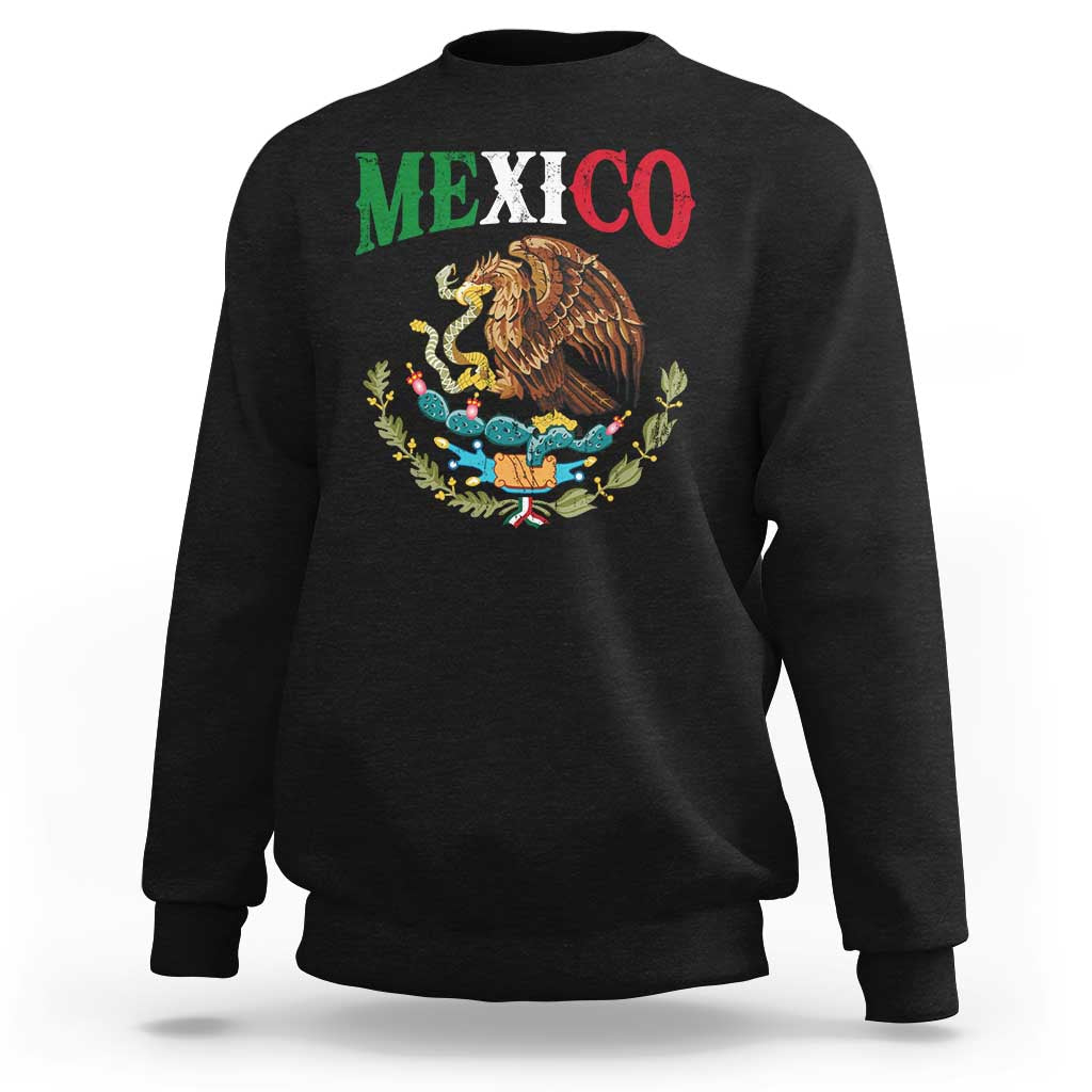 Mexican Coat Of Arms Mexico Vintage Flag Sweatshirt