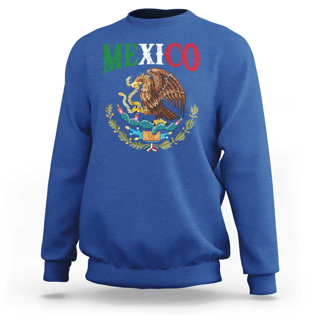 Mexican Coat Of Arms Mexico Vintage Flag Sweatshirt