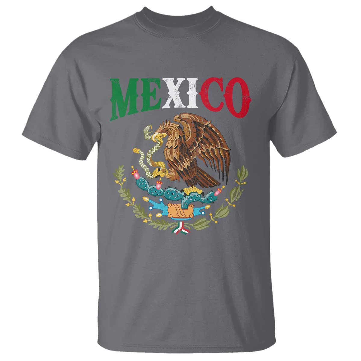 Mexican Coat Of Arms Mexico Vintage Flag T Shirt