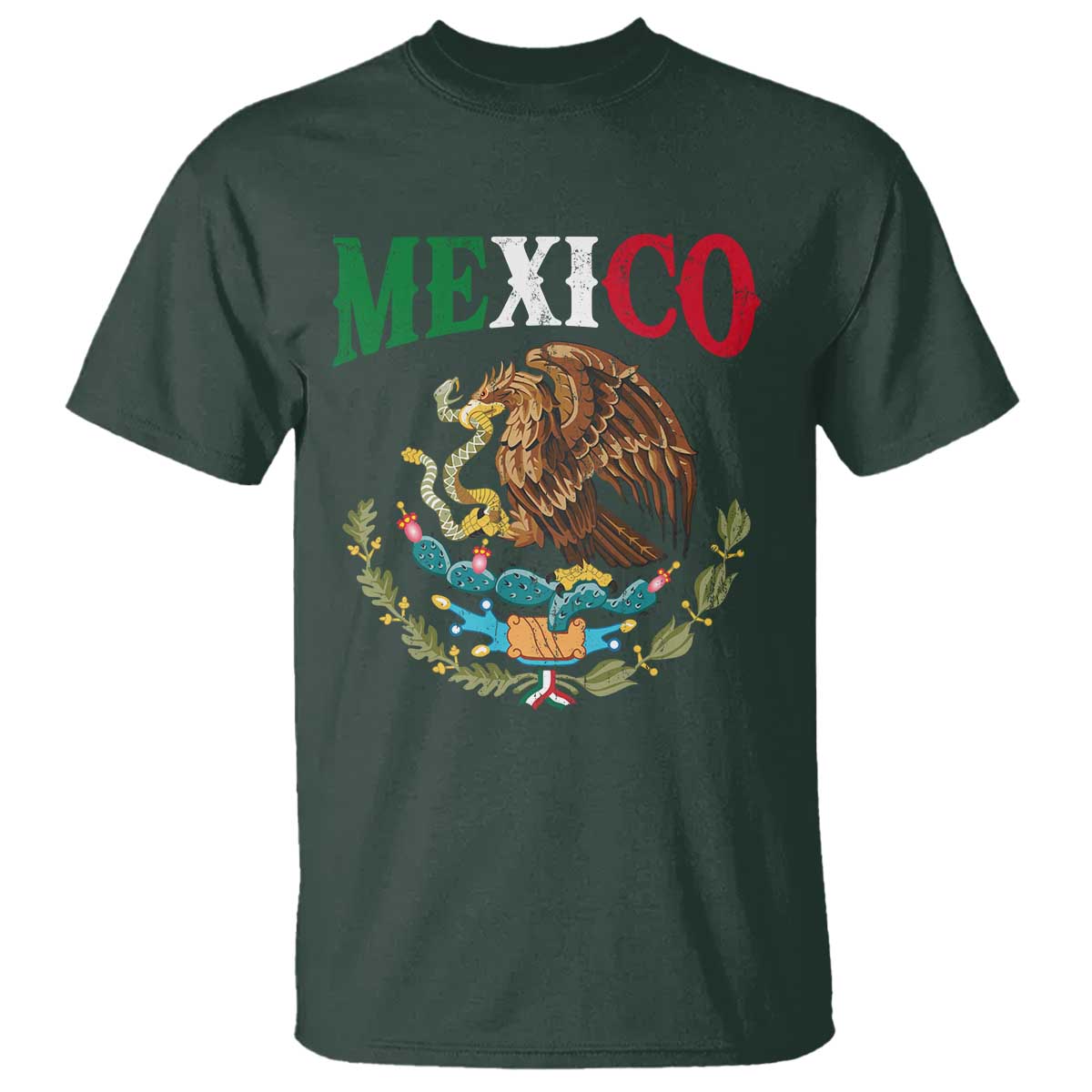 Mexican Coat Of Arms Mexico Vintage Flag T Shirt