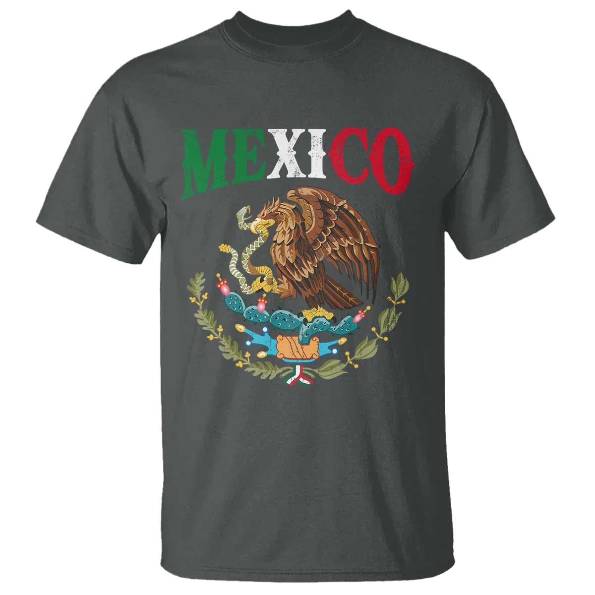 Mexican Coat Of Arms Mexico Vintage Flag T Shirt