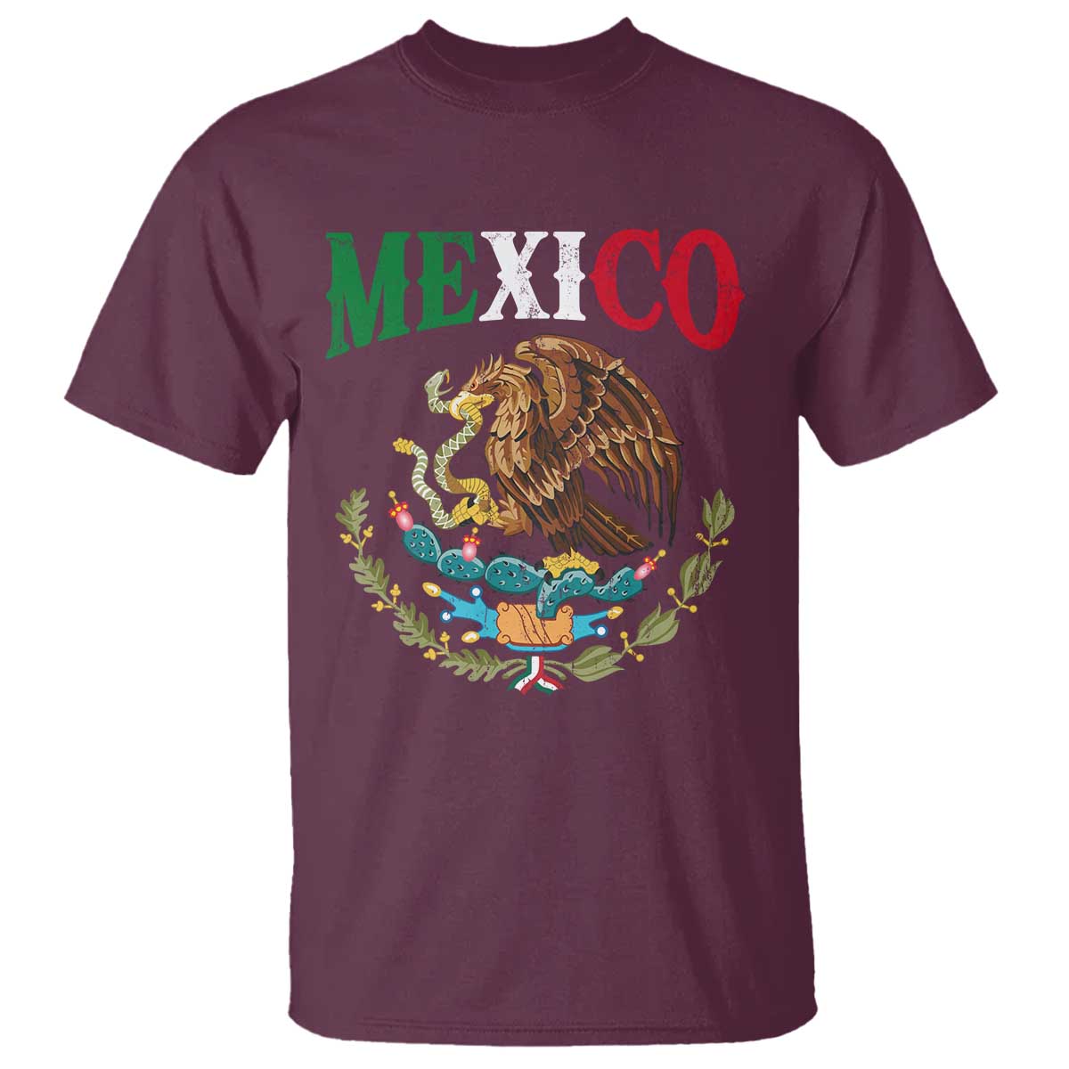 Mexican Coat Of Arms Mexico Vintage Flag T Shirt