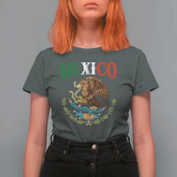 Mexican Coat Of Arms Mexico Vintage Flag T Shirt For Women