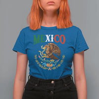 Mexican Coat Of Arms Mexico Vintage Flag T Shirt For Women