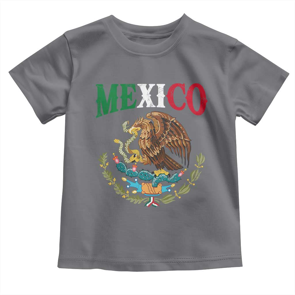 Mexican Coat Of Arms Mexico Vintage Flag Toddler T Shirt