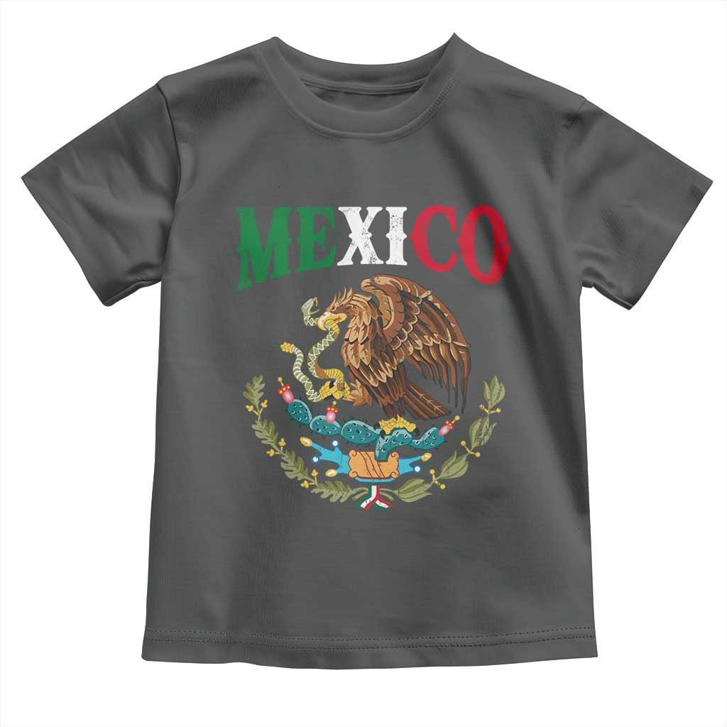 Mexican Coat Of Arms Mexico Vintage Flag Toddler T Shirt