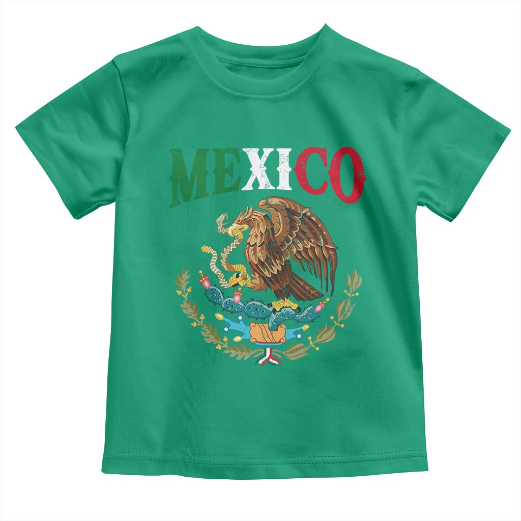 Mexican Coat Of Arms Mexico Vintage Flag Toddler T Shirt