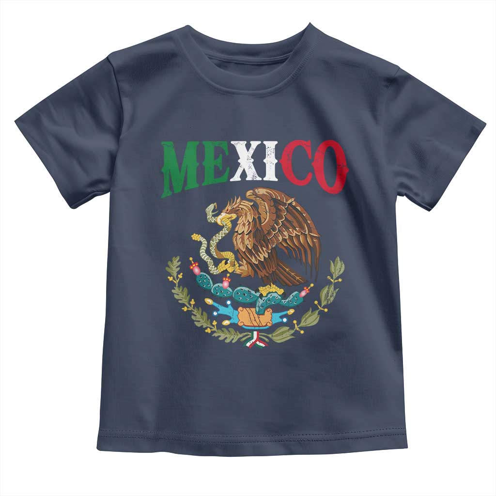 Mexican Coat Of Arms Mexico Vintage Flag Toddler T Shirt