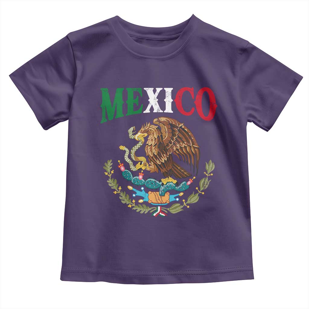 Mexican Coat Of Arms Mexico Vintage Flag Toddler T Shirt