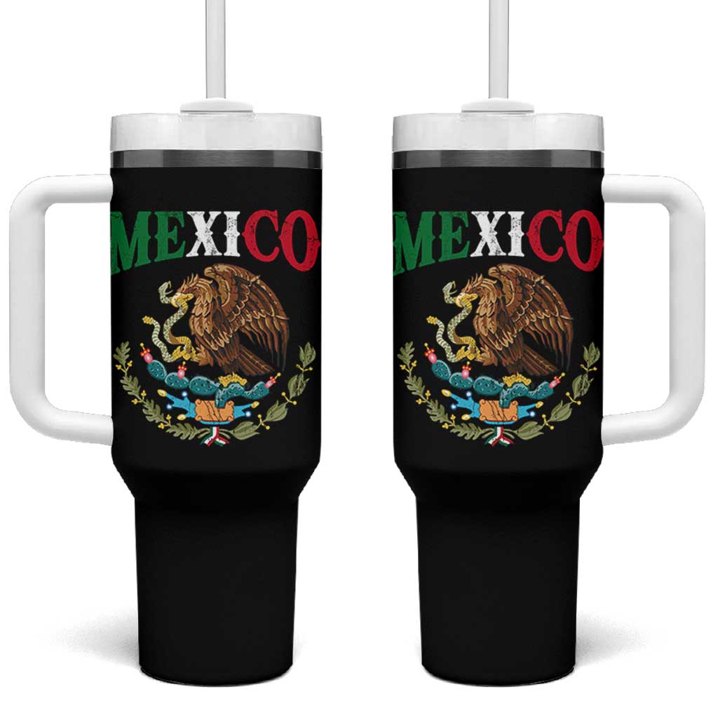 Mexican Coat Of Arms Mexico Vintage Flag Tumbler With Handle