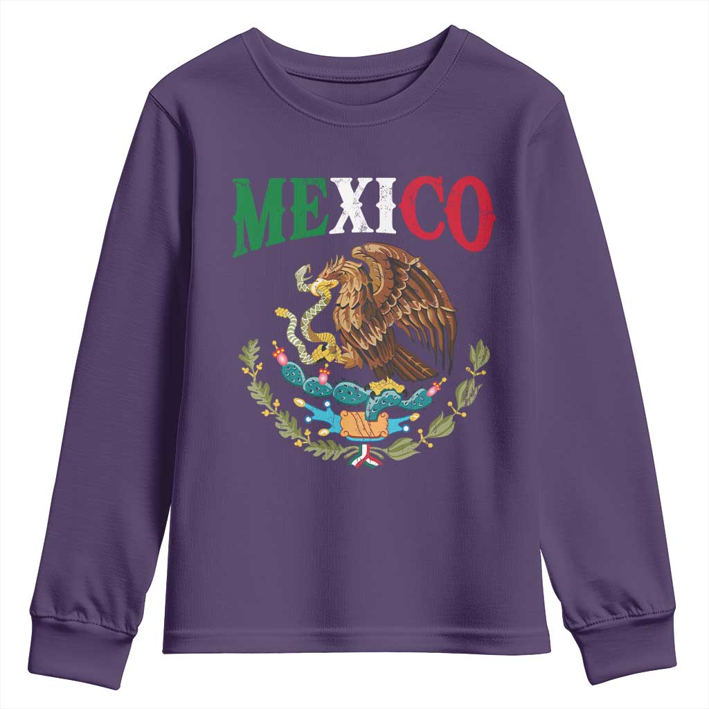 Mexican Coat Of Arms Mexico Vintage Flag Youth Sweatshirt