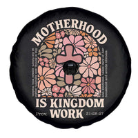 Christian Mom Spare Tire Cover Motherhood Is Kingdom Work Floral Mother's Day