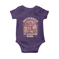 Christian Mom Baby Onesie Motherhood Is Kingdom Work Floral Mother's Day