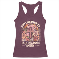 Christian Mom Racerback Tank Top Motherhood Is Kingdom Work Floral Mother's Day