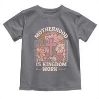 Christian Mom Toddler T Shirt Motherhood Is Kingdom Work Floral Mother's Day