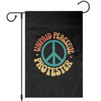 Unpaid Peaceful Protester Garden Flag Social Justice Floral Peace Sign
