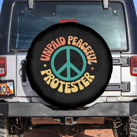 Unpaid Peaceful Protester Spare Tire Cover Social Justice Floral Peace Sign
