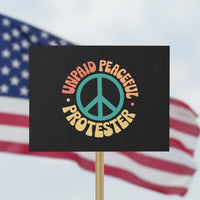 Unpaid Peaceful Protester Protest Sign Social Justice Floral Peace Sign
