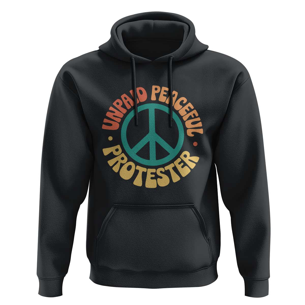 Unpaid Peaceful Protester Hoodie Social Justice Floral Peace Sign