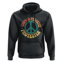 Unpaid Peaceful Protester Hoodie Social Justice Floral Peace Sign