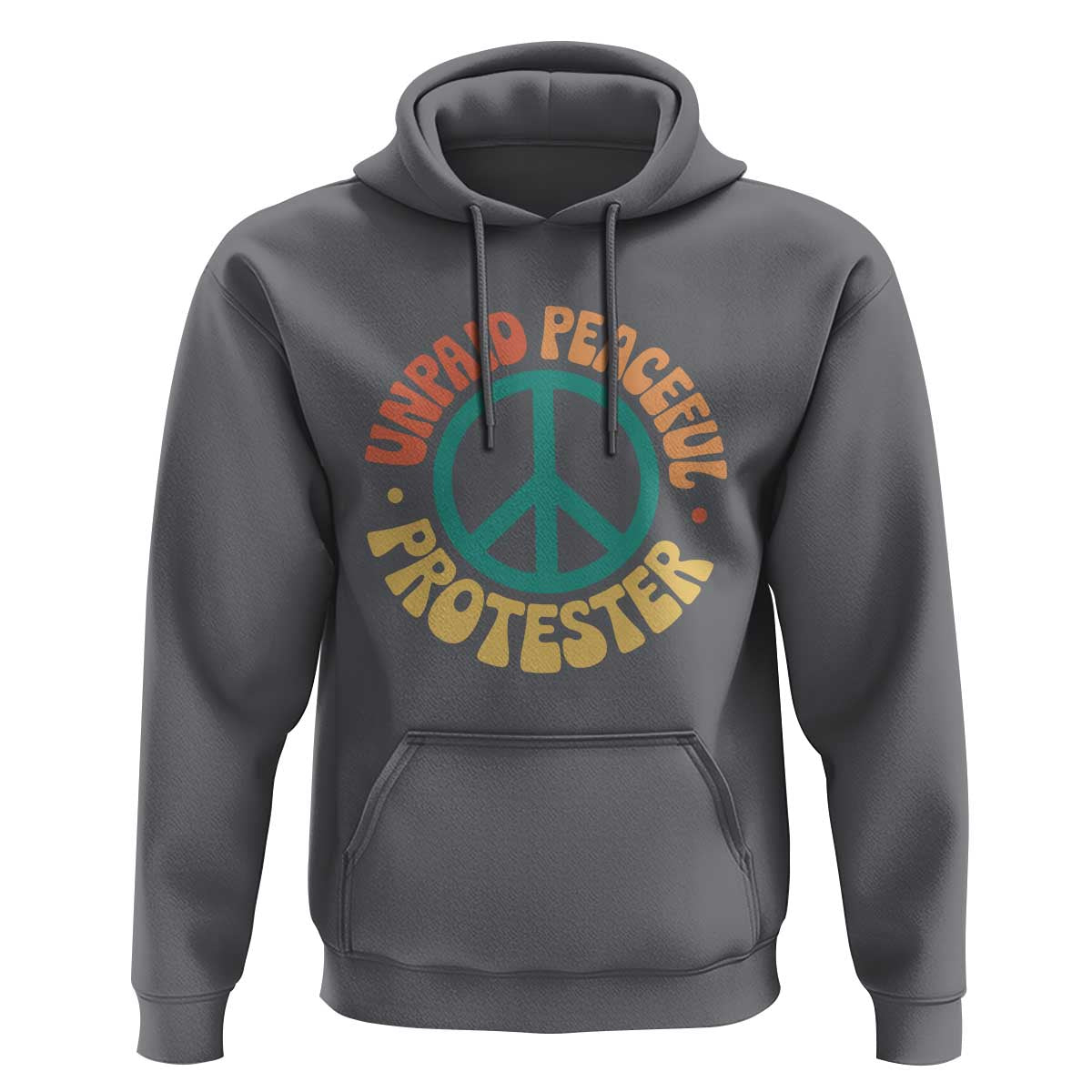 Unpaid Peaceful Protester Hoodie Social Justice Floral Peace Sign
