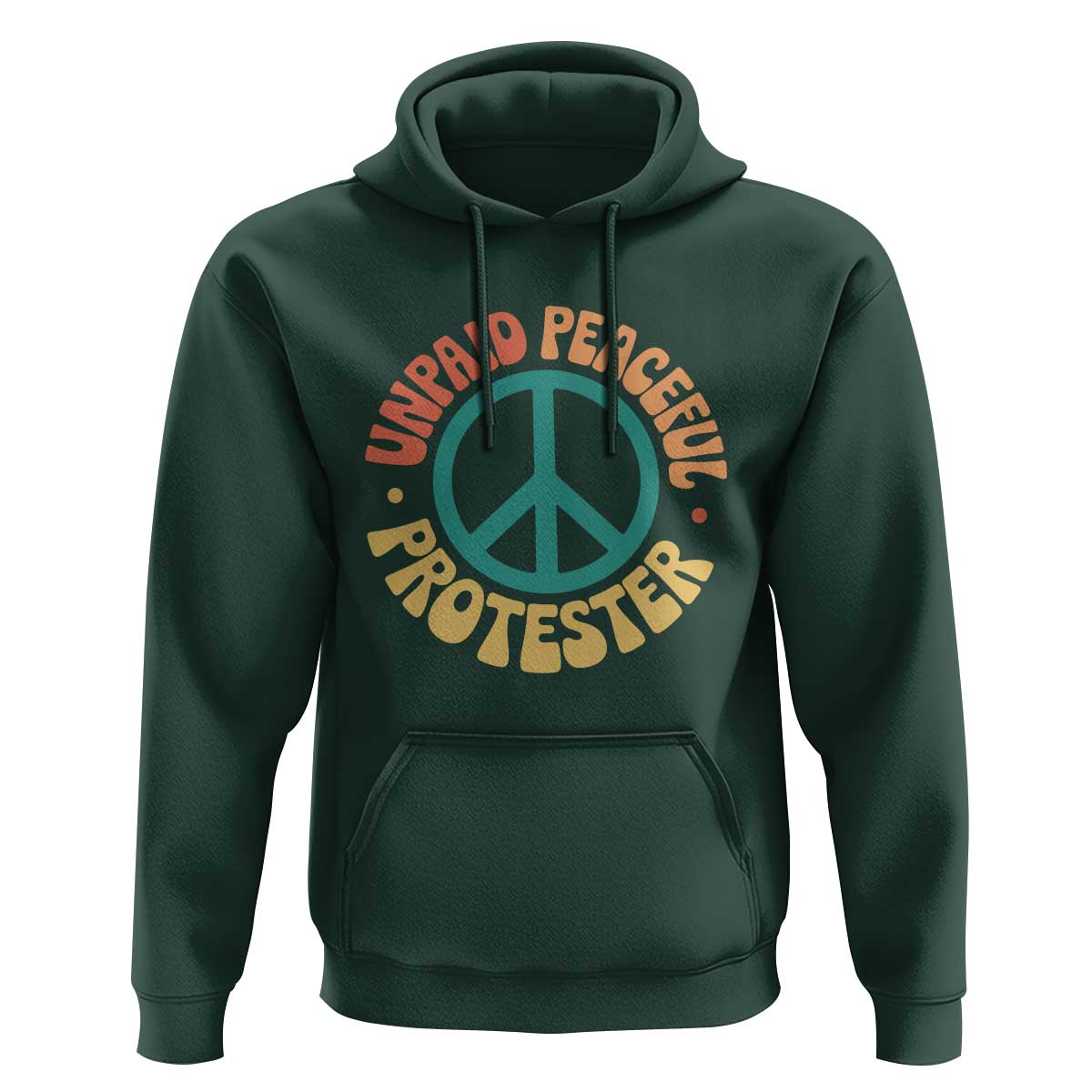 Unpaid Peaceful Protester Hoodie Social Justice Floral Peace Sign