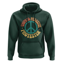 Unpaid Peaceful Protester Hoodie Social Justice Floral Peace Sign