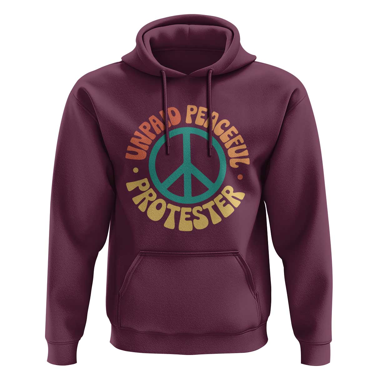 Unpaid Peaceful Protester Hoodie Social Justice Floral Peace Sign